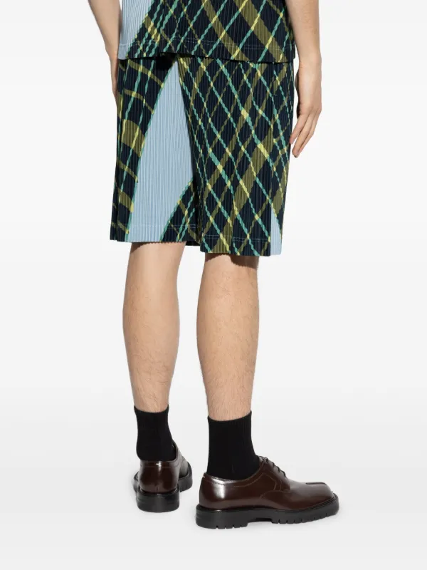 Homme Plissé Issey Miyake Windswept チェック ショートパンツ