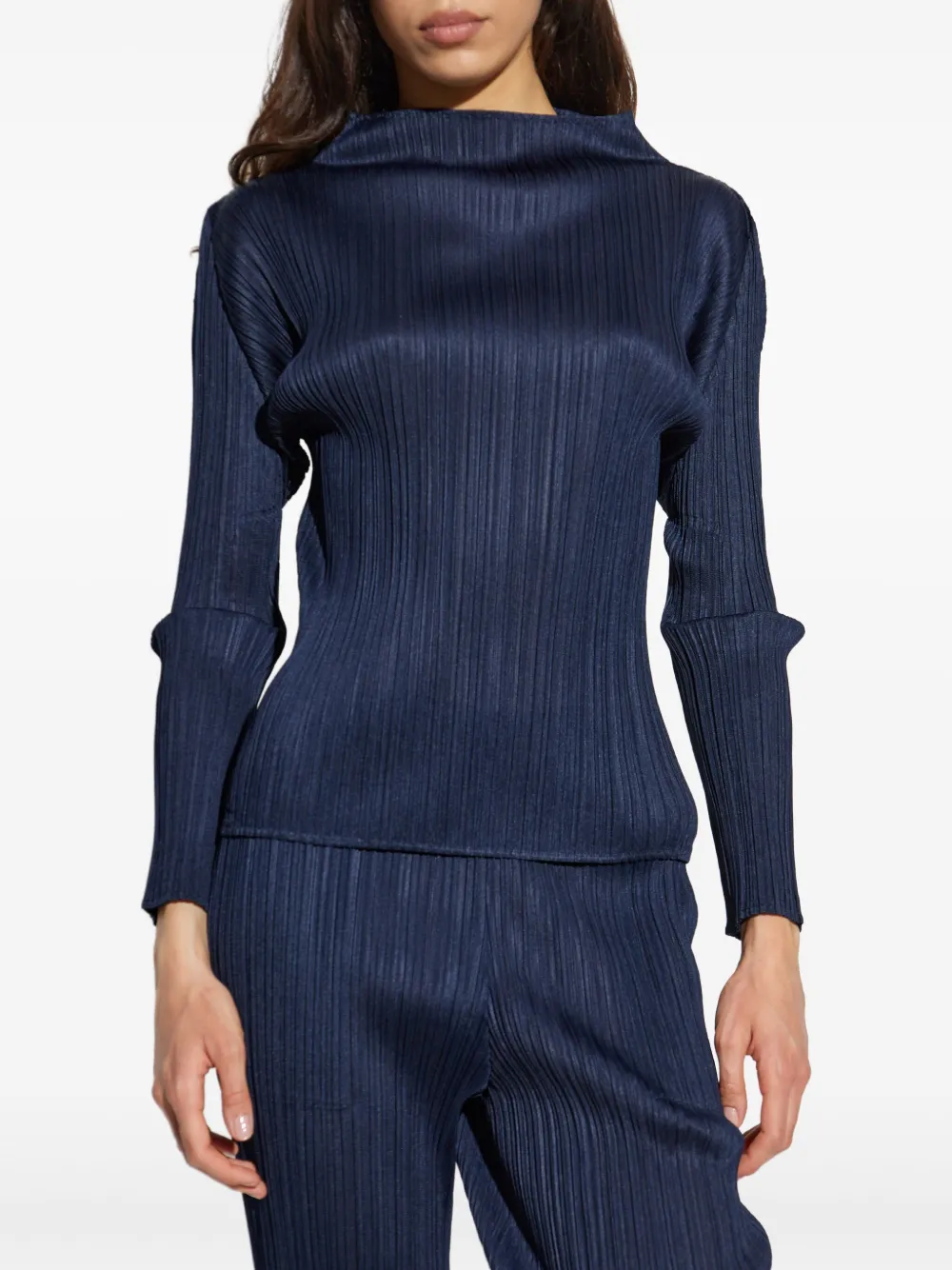 Pleats Please Issey Miyake Geplooide top Blauw
