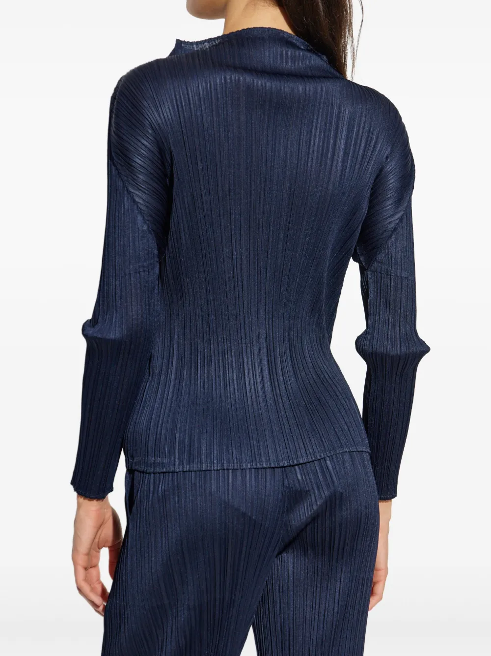 Pleats Please Issey Miyake Geplooide top Blauw