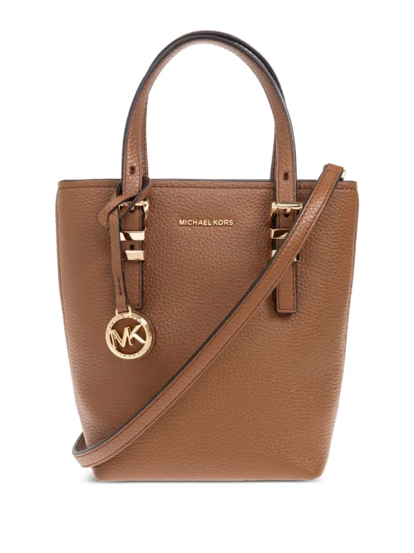 Michael Michael Kors Textured Leather Mini Tote Bag Brown
