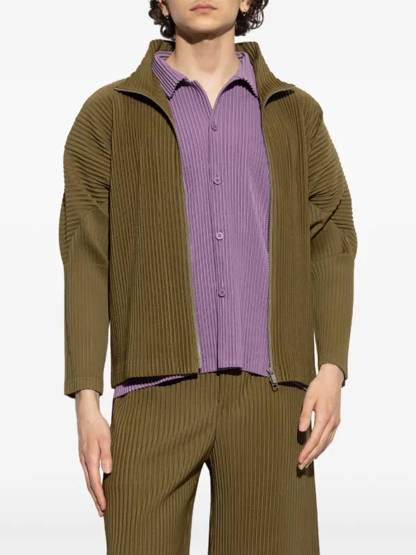 homme plisse issey miyake ジップアップジャケット Homme Plisse Issey Miyake Men's Pleated Full-Zip Jacket