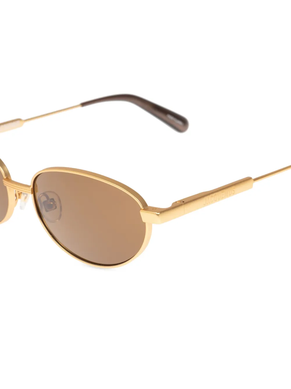 Jacquemus Zonnebril met logoprint - Goud