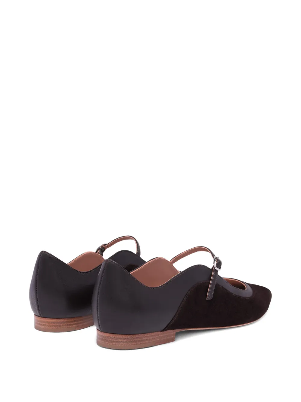Malone Souliers Cornina suede flat pumps Black