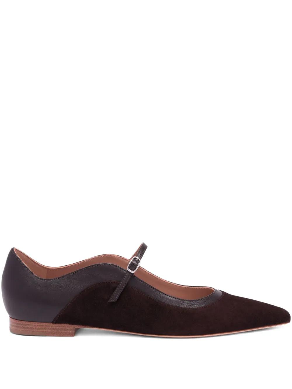 Malone Souliers Cornina suede flat pumps Black