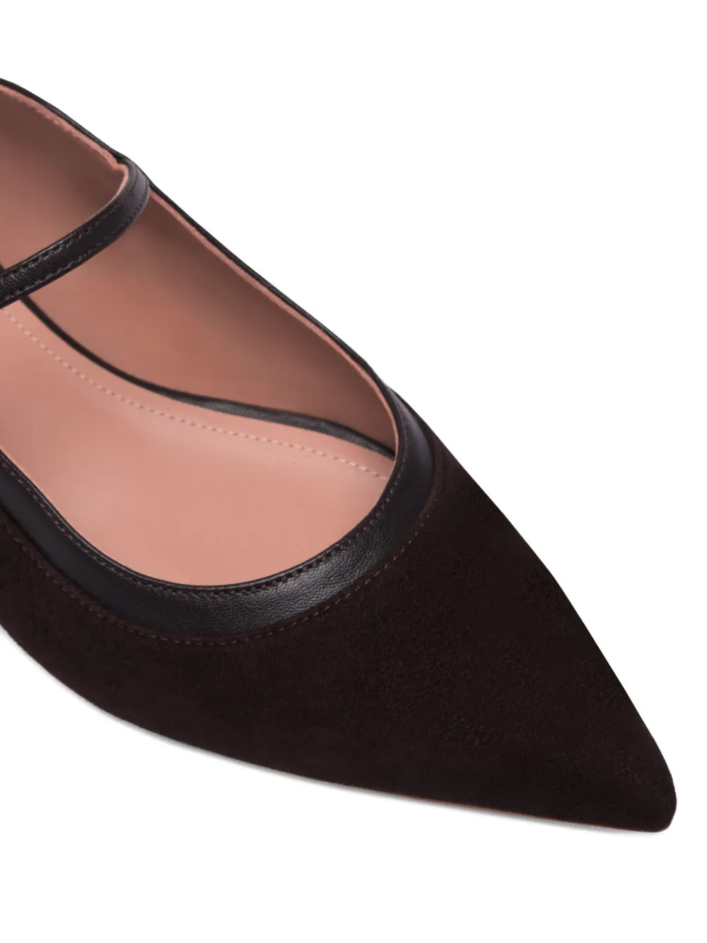 Malone Souliers Cornina suede flat pumps Black