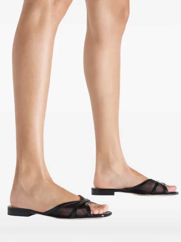 Malone Souliers Perla Flat Sandals | Black | FARFETCH