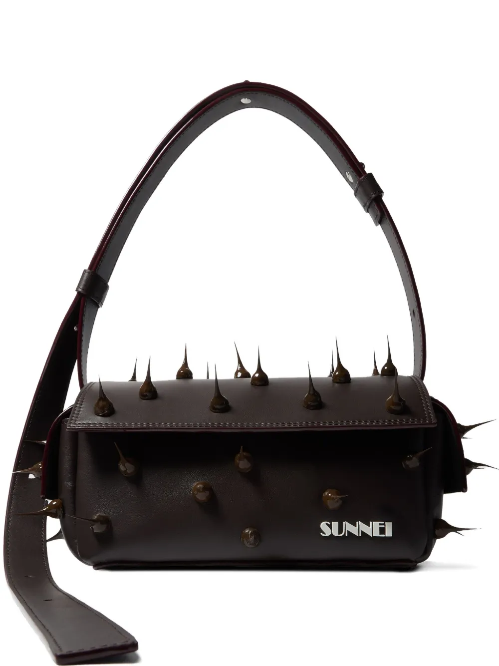 Sunnei Spiky Labauletto 小号皮质单肩包 | 褐色 | Image 1