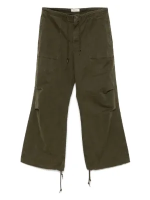 パンツ ENTIRE STUDIOS ORGANIC COTTON MILITARY GREEN FLARED TROUSERS heavy flare military – entire studios