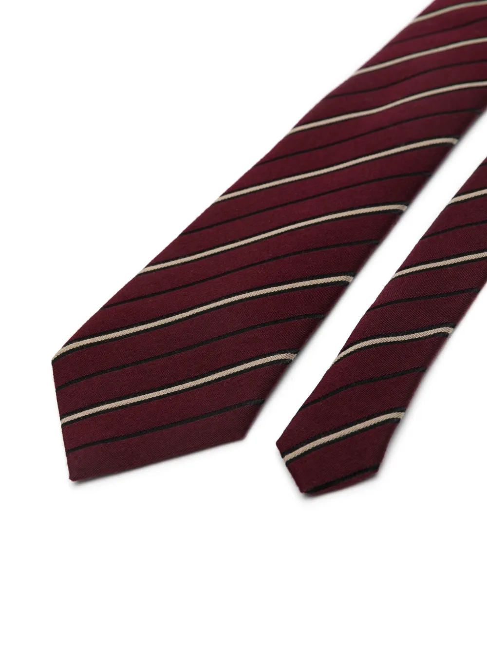 Saint Laurent Gestreepte stropdas - Rood