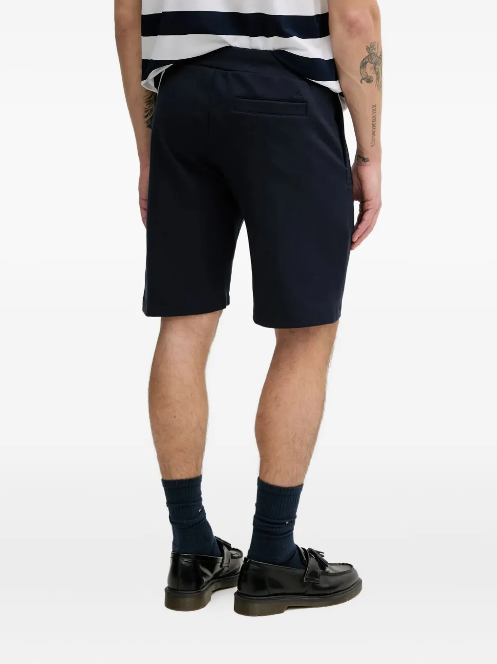 Paul & Shark logo-detail ribbed shorts Blauw