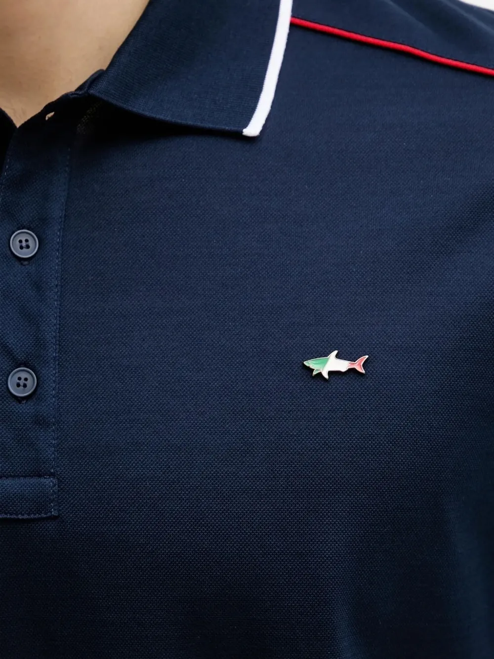 Paul & Shark tipped-collar polo shirt Blauw