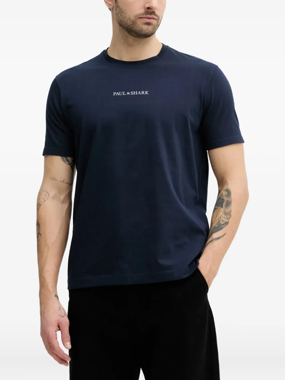 Paul & Shark logo-print cotton T-shirt | Blue | Image 1