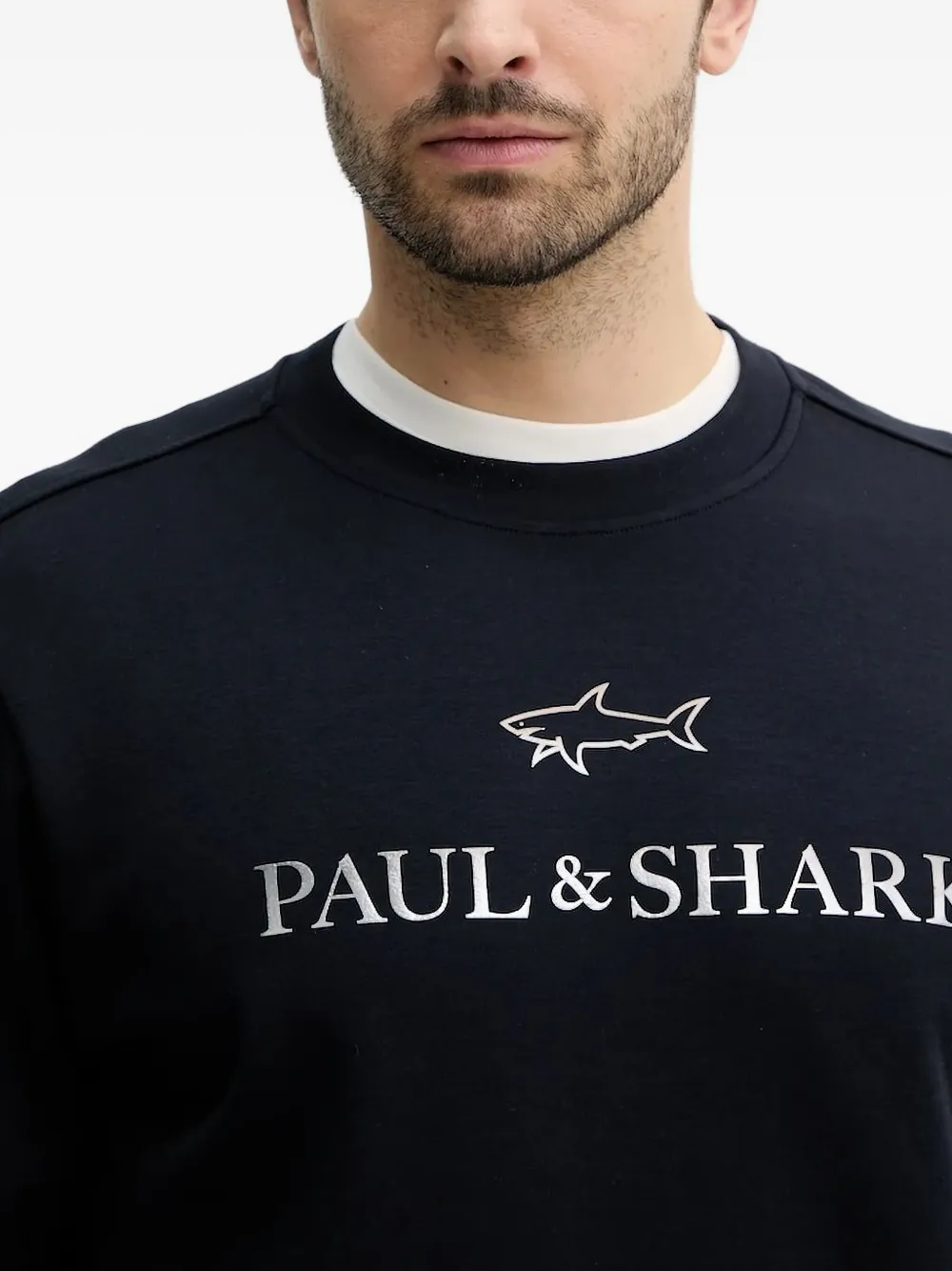 Paul & Shark Sweater met haaienlogo Blauw
