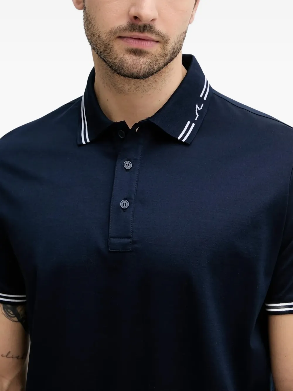 Paul & Shark Poloshirt met gestreepte kraag Blauw