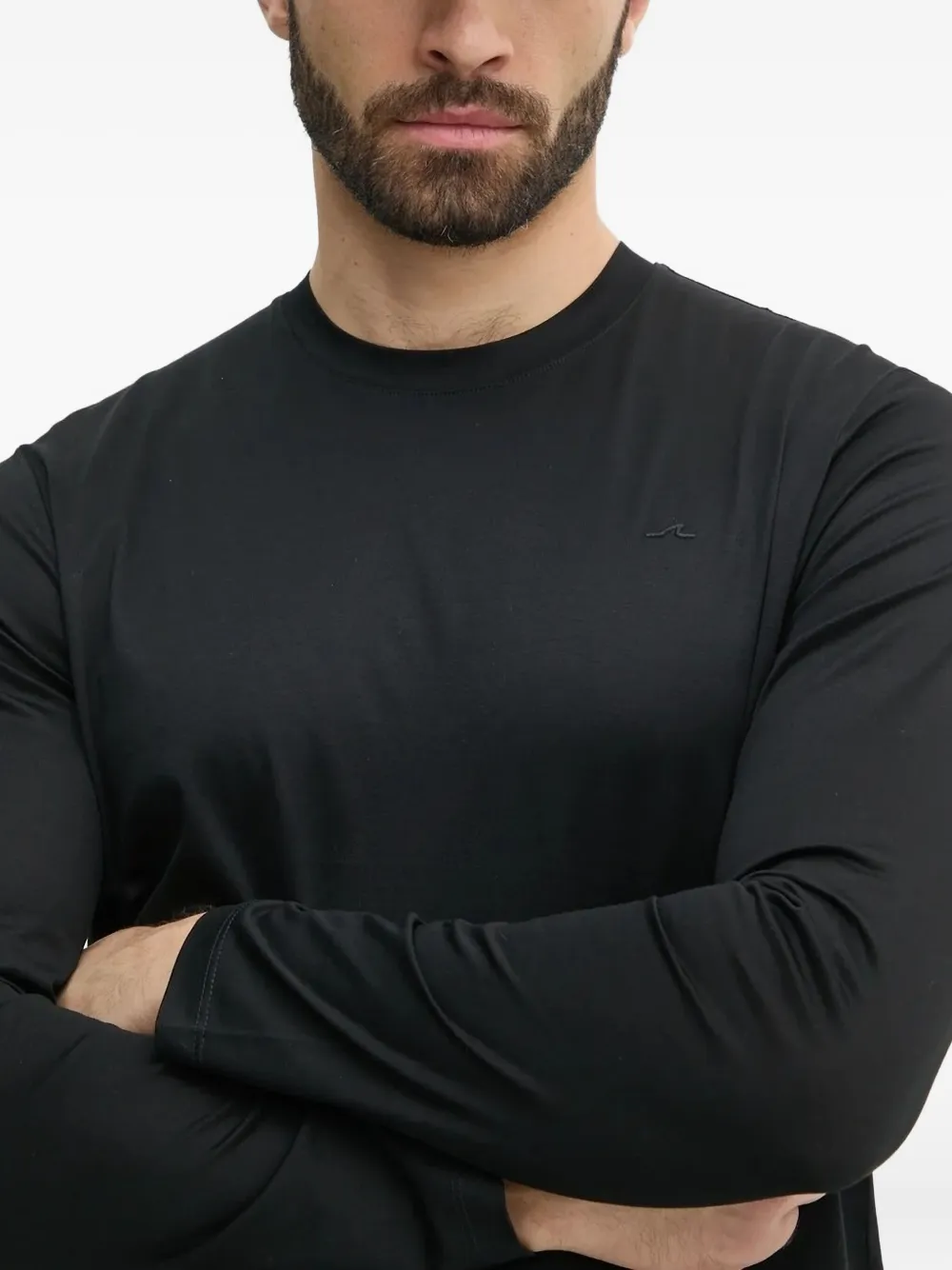 Paul & Shark T-shirt Mit Wellen-stickerei In Black