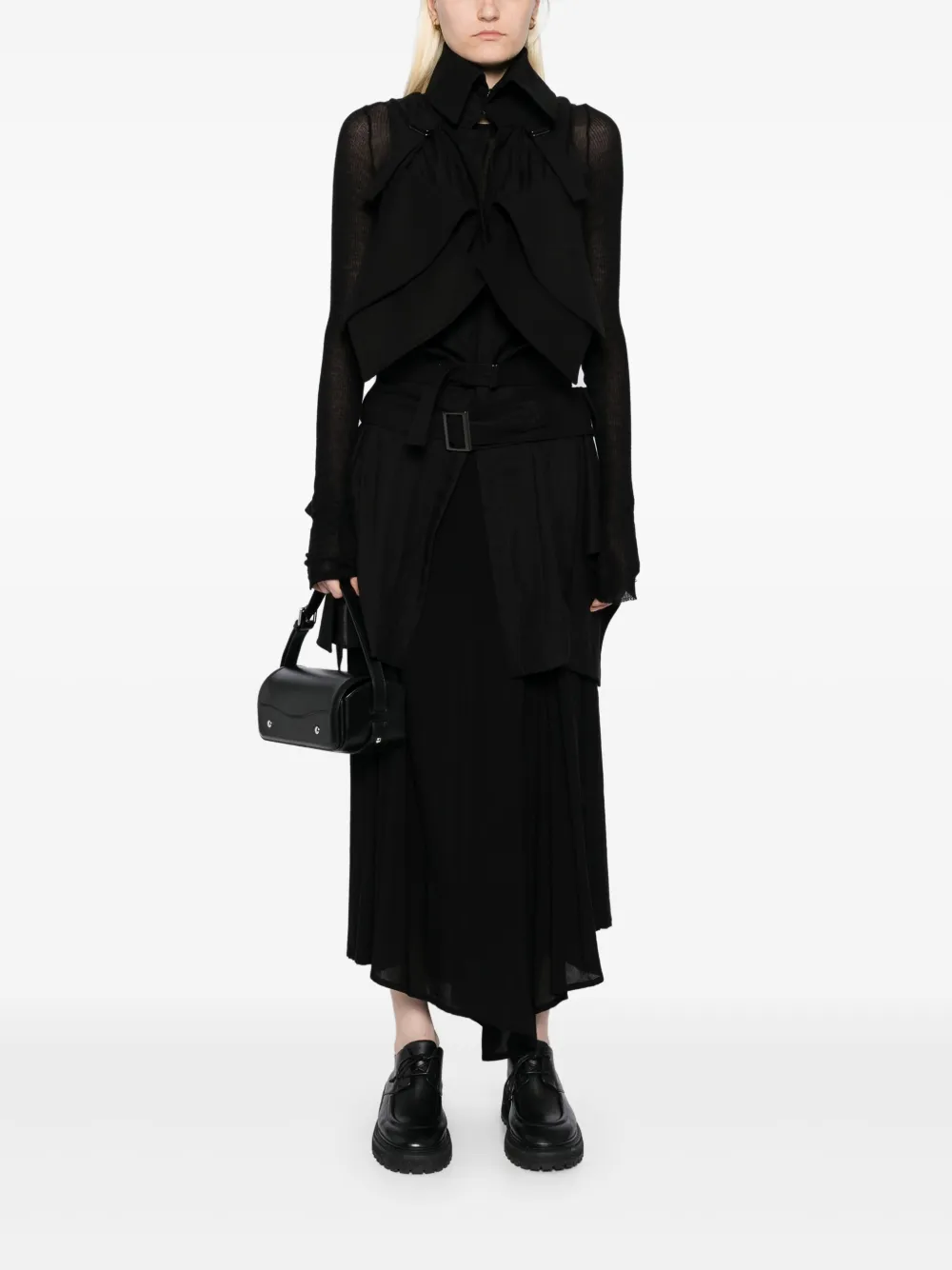 Yohji Yamamoto chamarra con cinturón | Chalecos | Image 2