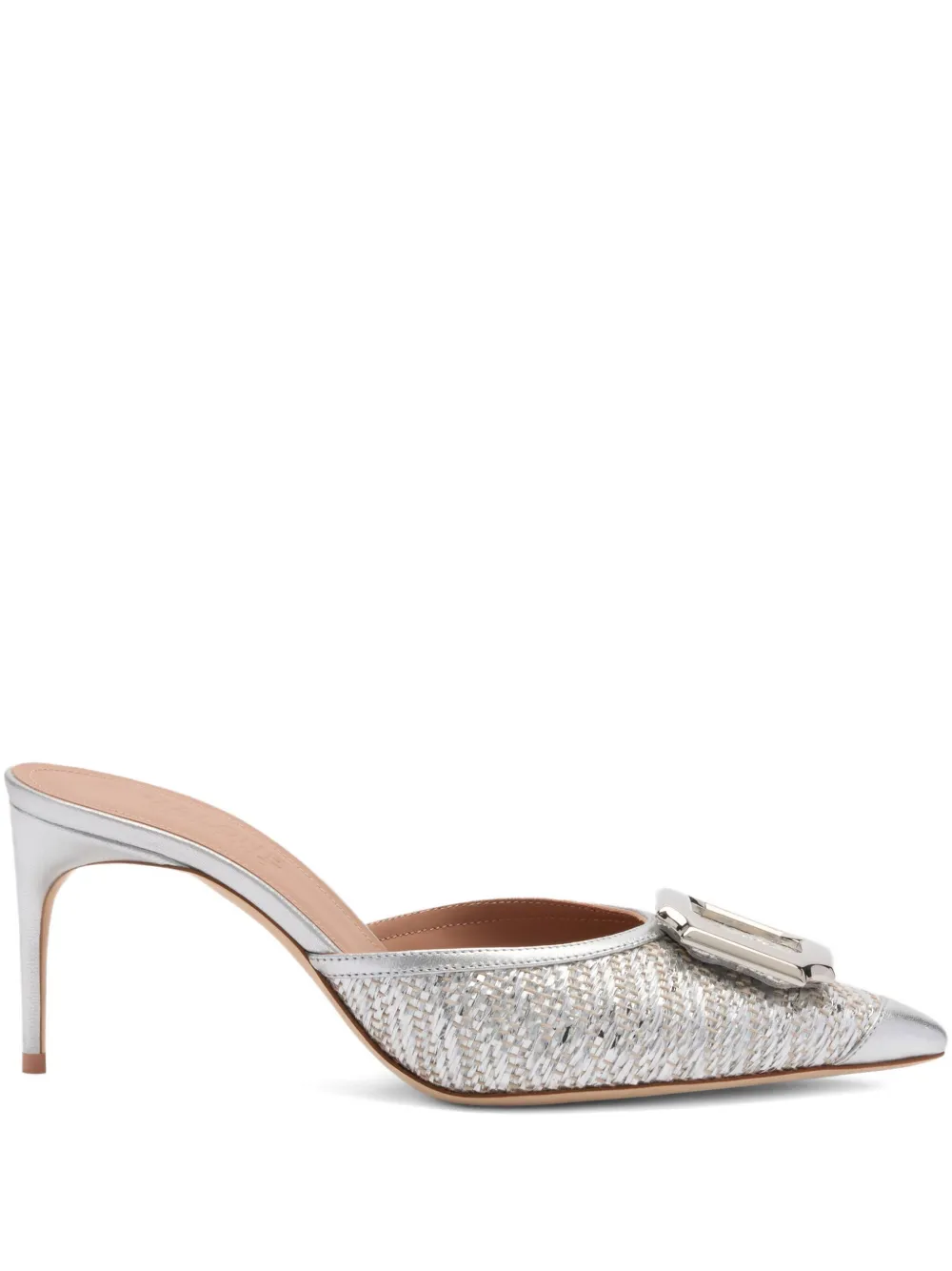 Malone Souliers 70mm Mona mules Silver