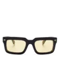 Off-White Eyewear square-frame clip-on sunglasses - Brown