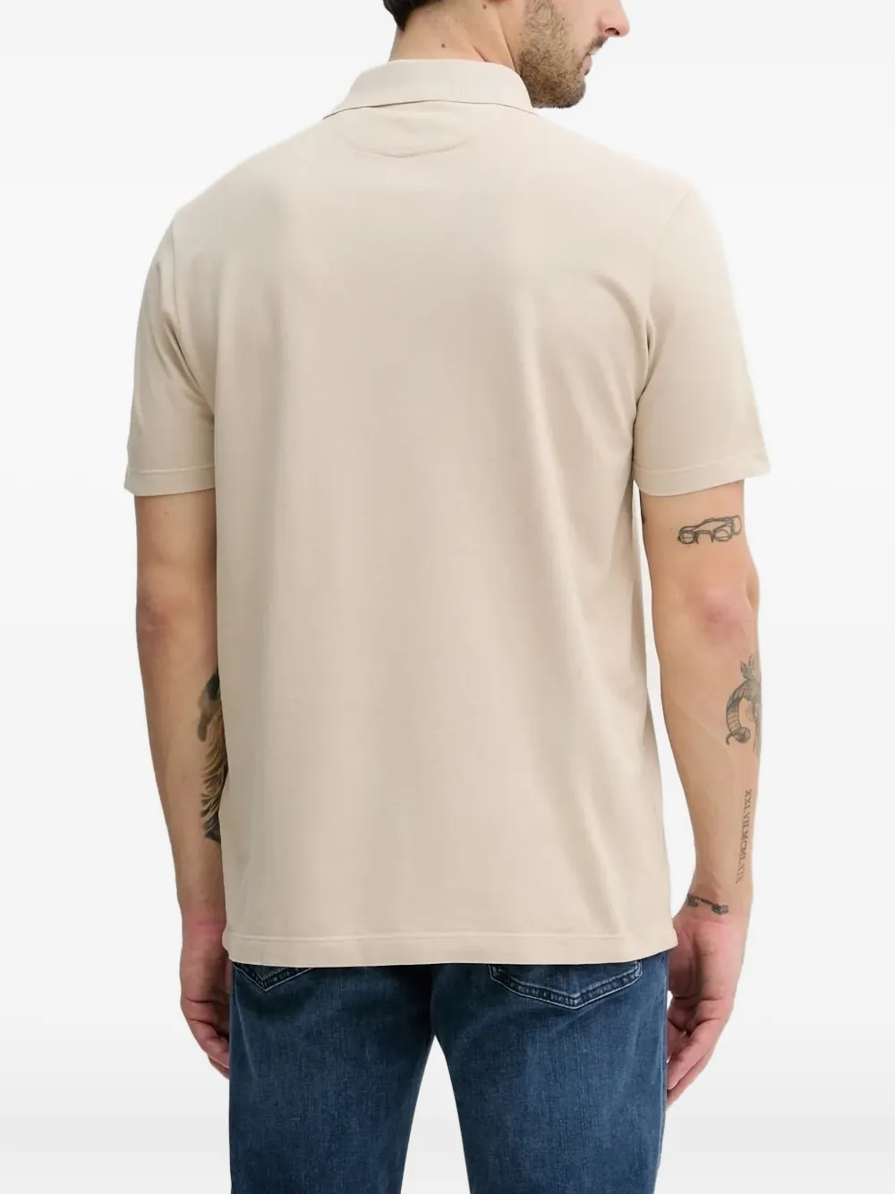 Paul & Shark embroidered short-sleeve polo shirt Beige