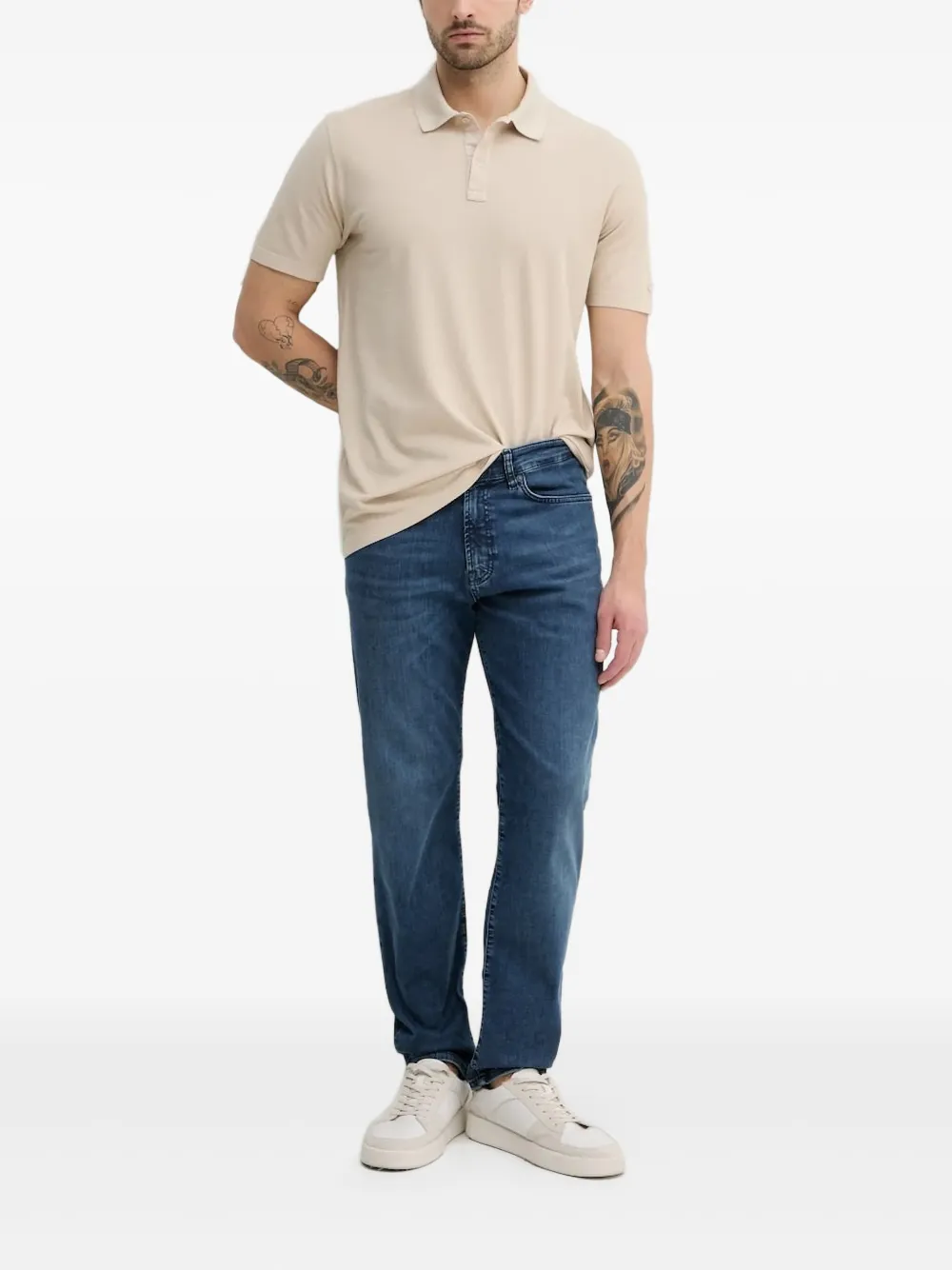 Paul & Shark embroidered short-sleeve polo shirt Beige