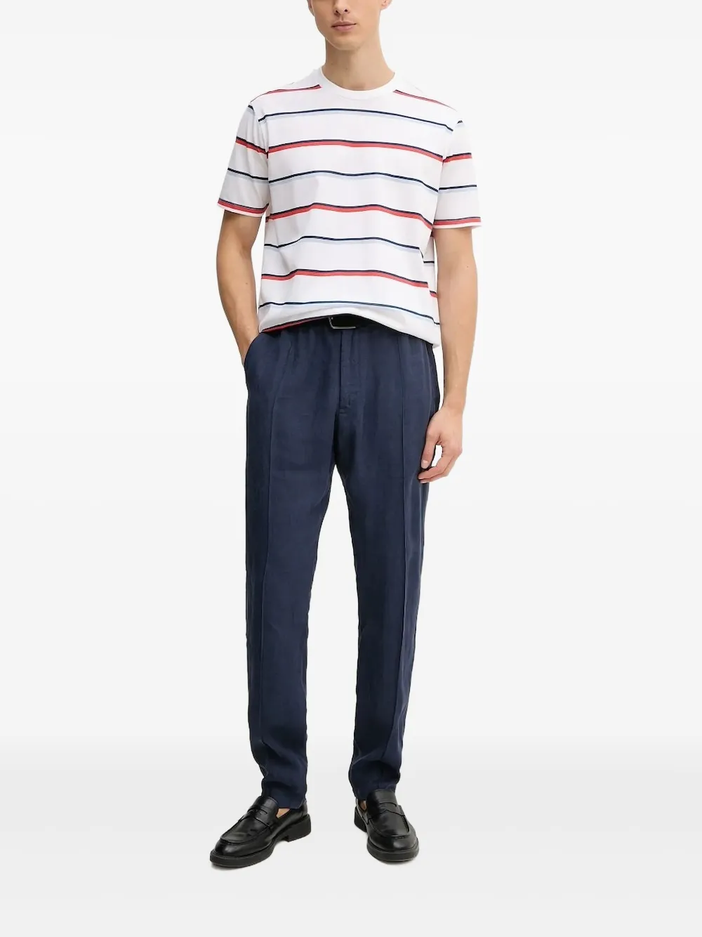 Paul & Shark striped crew-neck T-shirt | White | Image 1