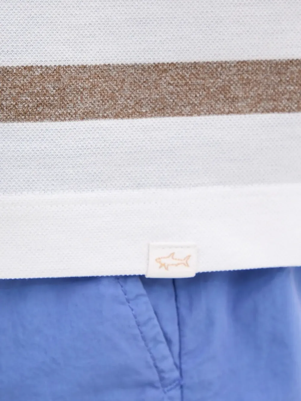 Paul & Shark striped polo shirt Wit