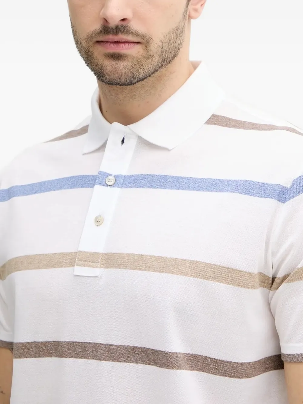 Paul & Shark striped polo shirt Wit