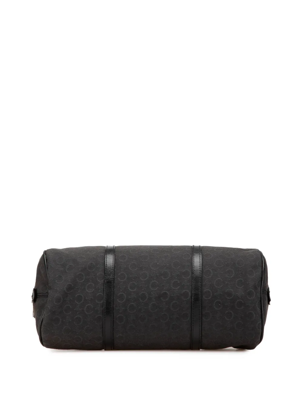 Pre-owned Celine 2000 C Macadam Canvas Handbag In Black