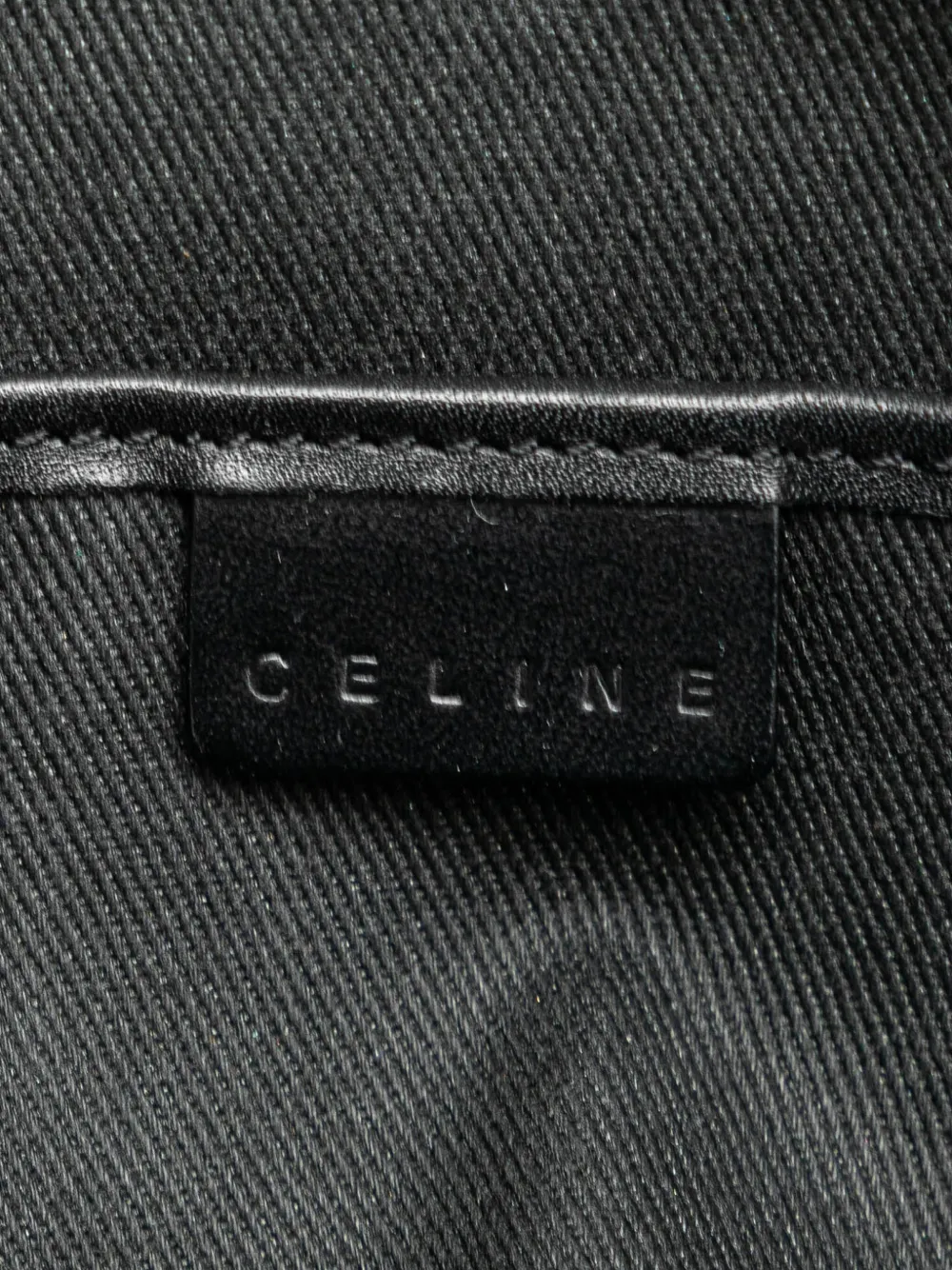 Pre-owned Celine 2000 C Macadam Canvas Handbag In Black