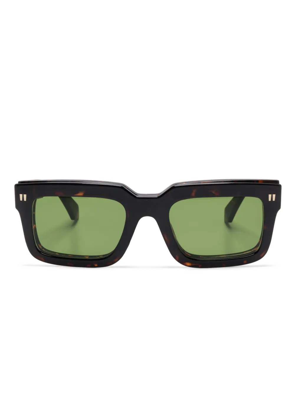 Off-White Eyewear square-frame clip-on glasses | Brown | Image 1