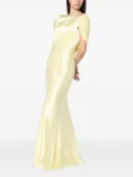 MALINA draped-back gown - Yellow