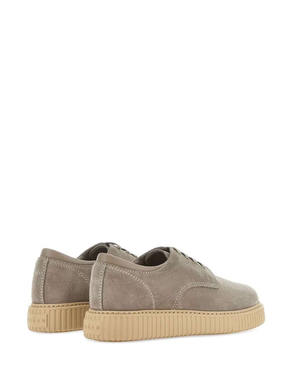 Hogan Leren derby schoenen Bruin