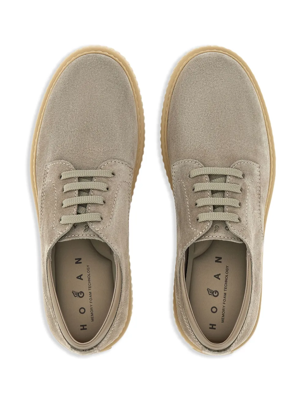 Hogan Leren derby schoenen Bruin