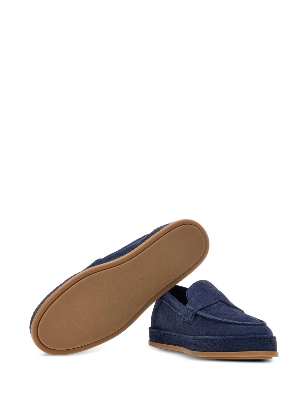 Hogan Leren loafers Blauw