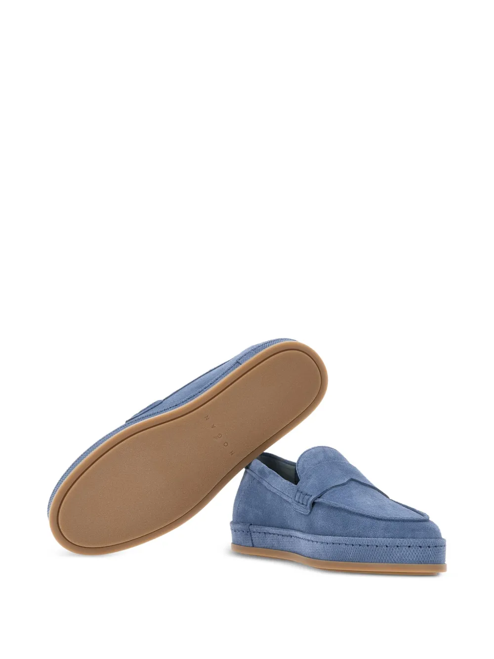 Hogan leather loafers Blue