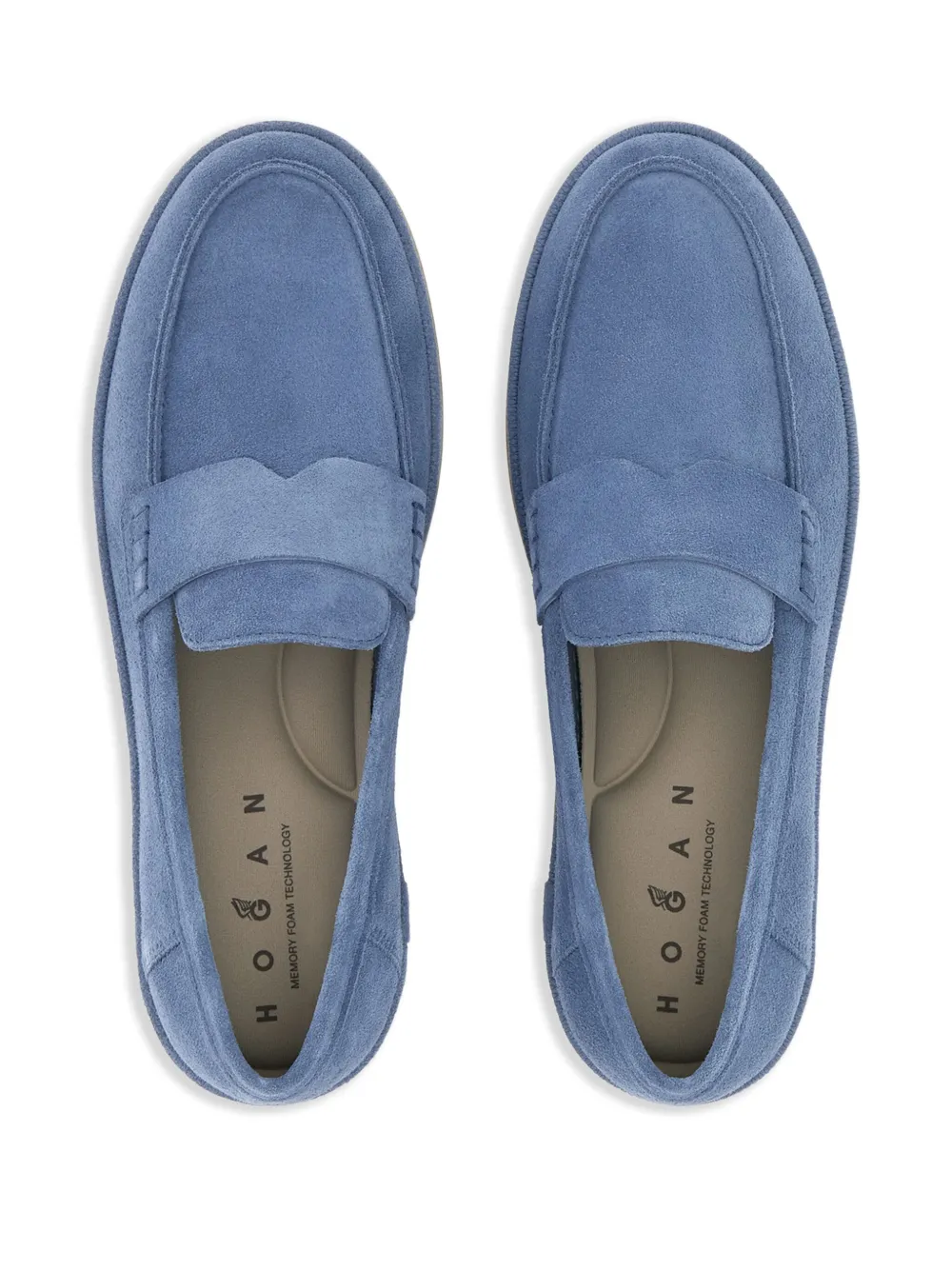 Hogan leather loafers Blue