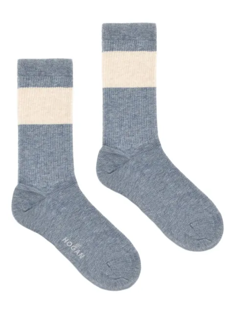 Hogan striped ribbed socks