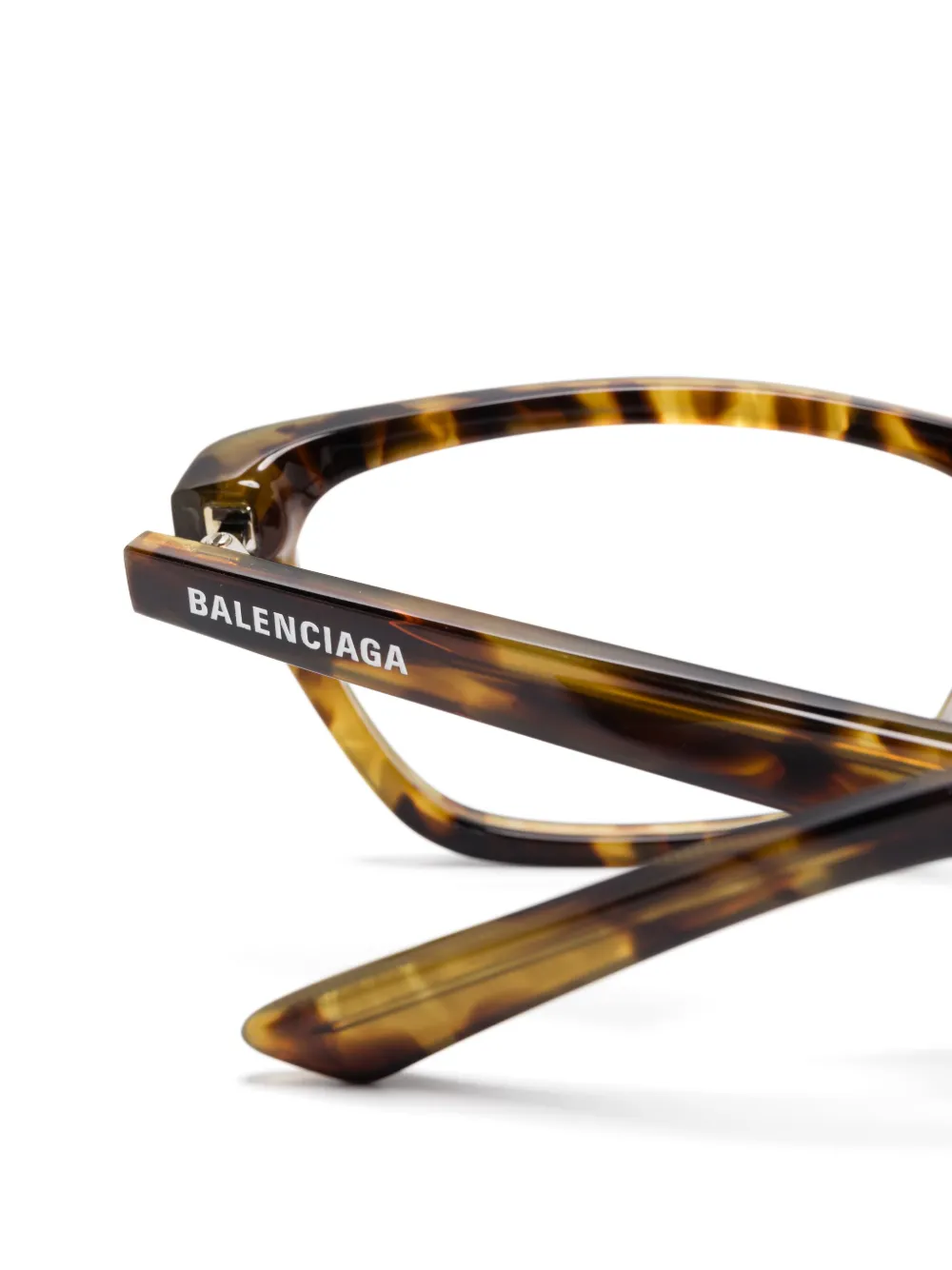Balenciaga Eyewear Bril met logoprint Bruin