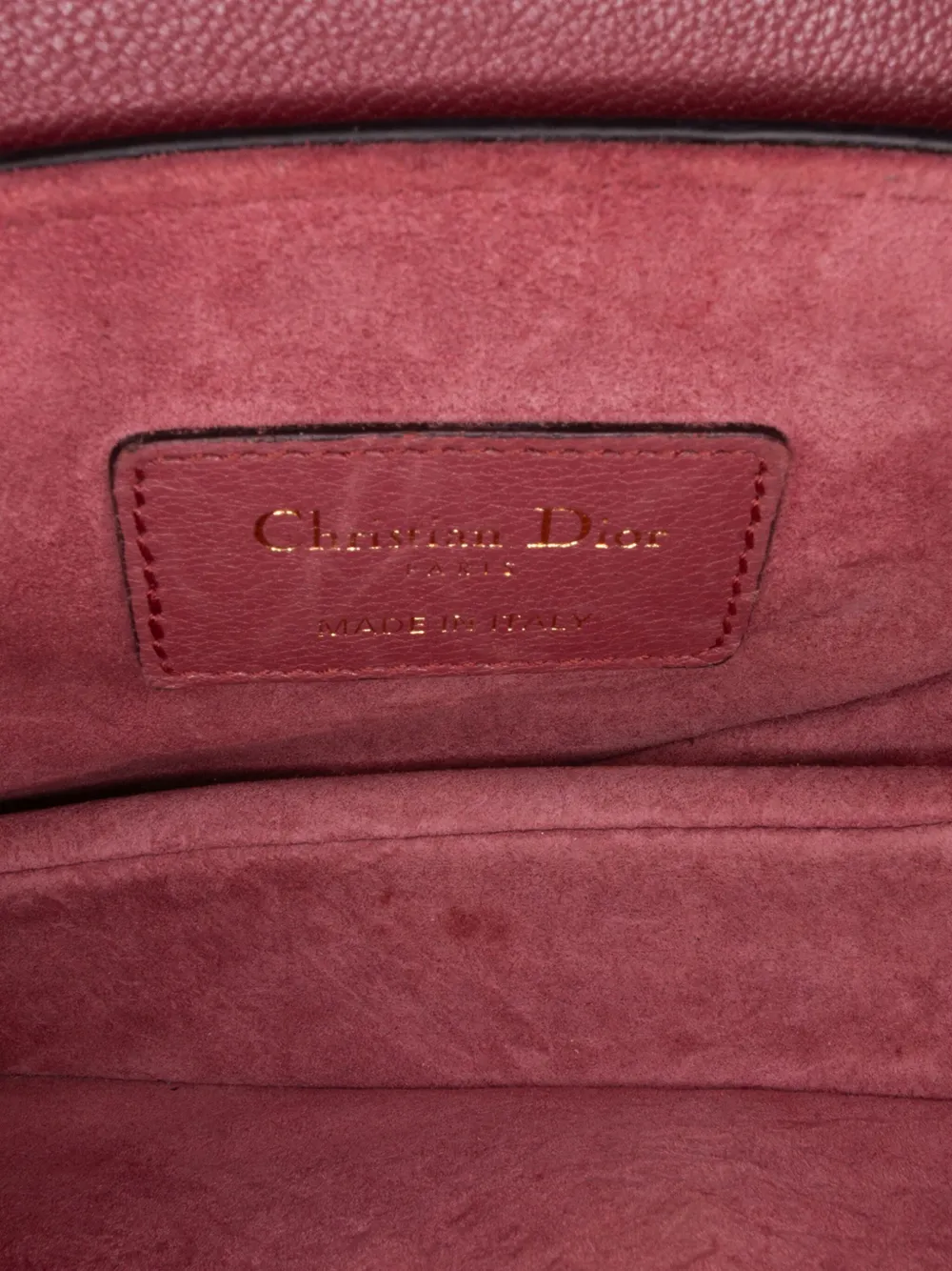 Pre-owned Dior 2020 Mini Goatskin Saddle Bag Satchel In Pink