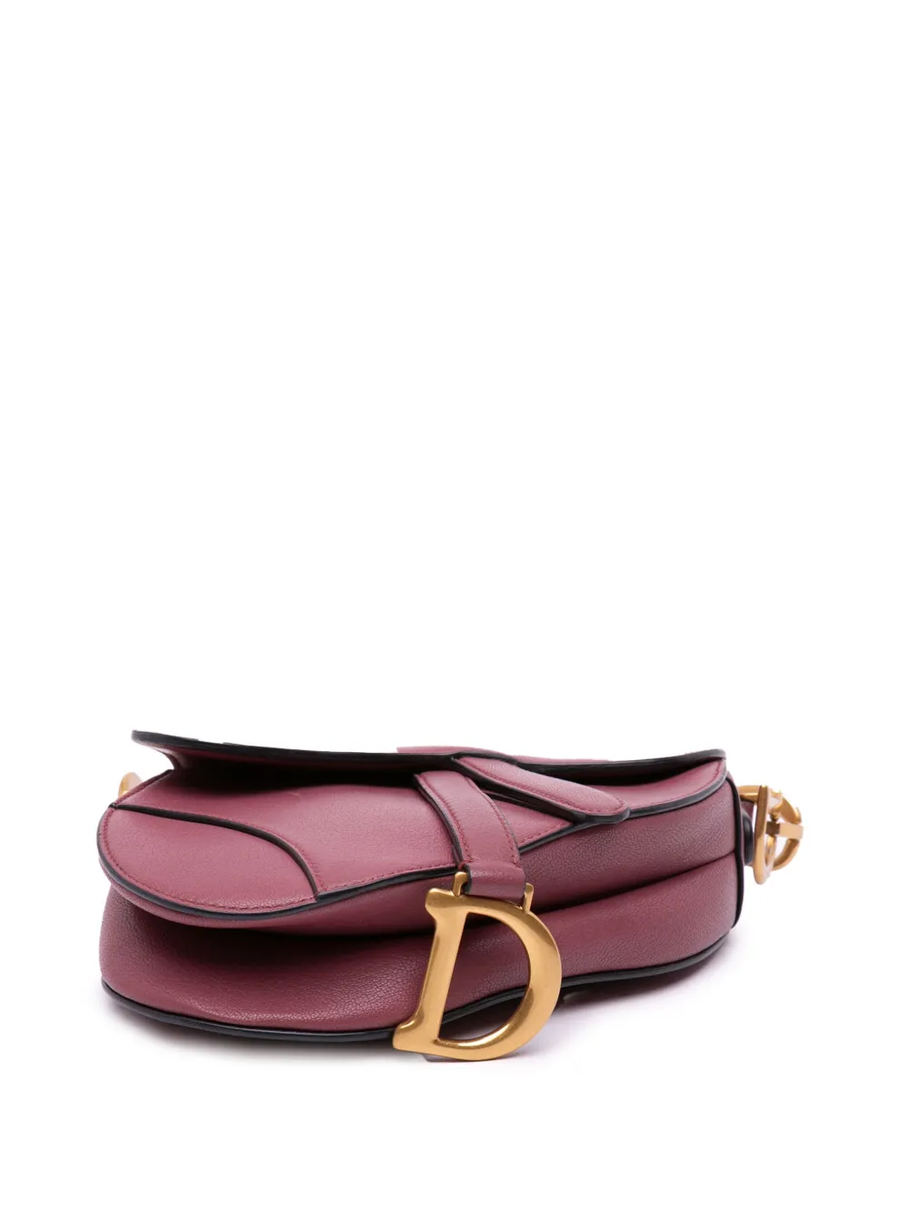 Pre-owned Dior 2020 Mini Goatskin Saddle Bag Satchel In Pink