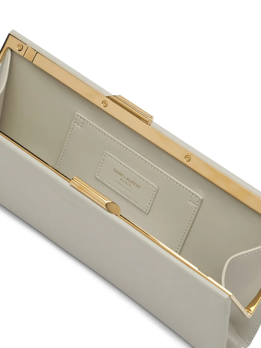 Saint Laurent Leren schoudertas Beige