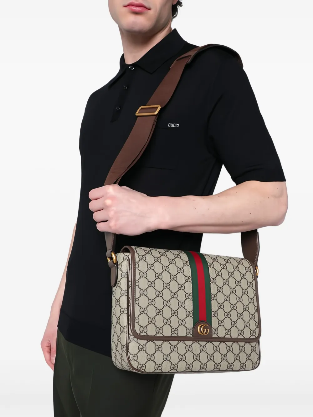 Gucci Ophidia medium crossbodytas - Beige