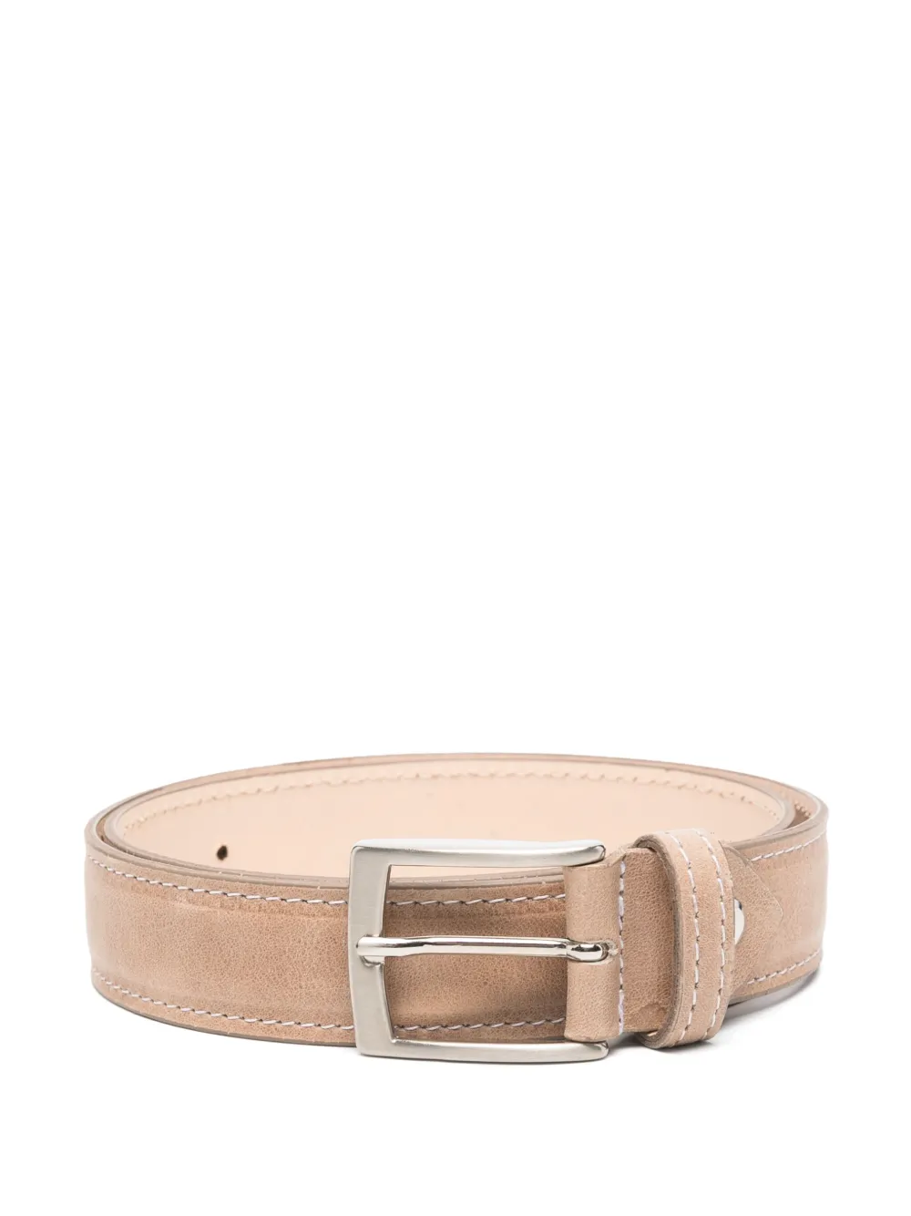 Colorichiari Leren riem Beige