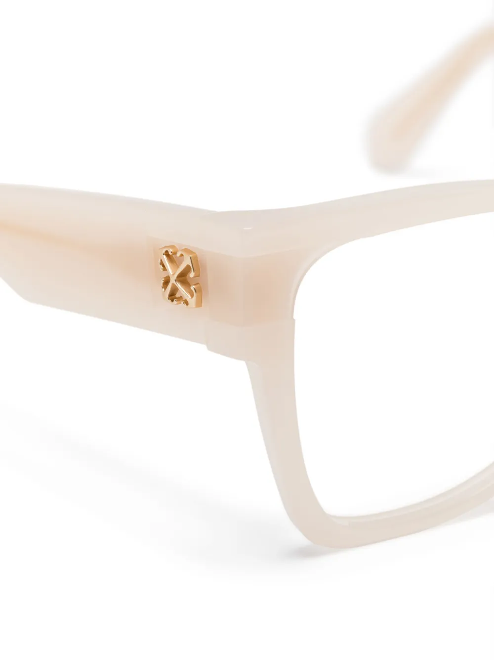 Off-White Eyewear Bril met oversized montuur Beige