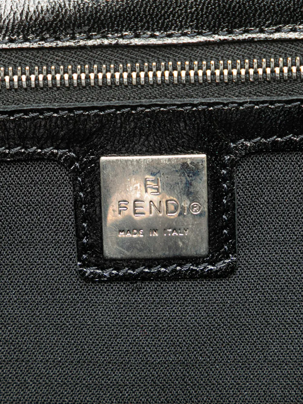 Pre-owned Fendi 20th Century Velvet Shoulder Bag In Black