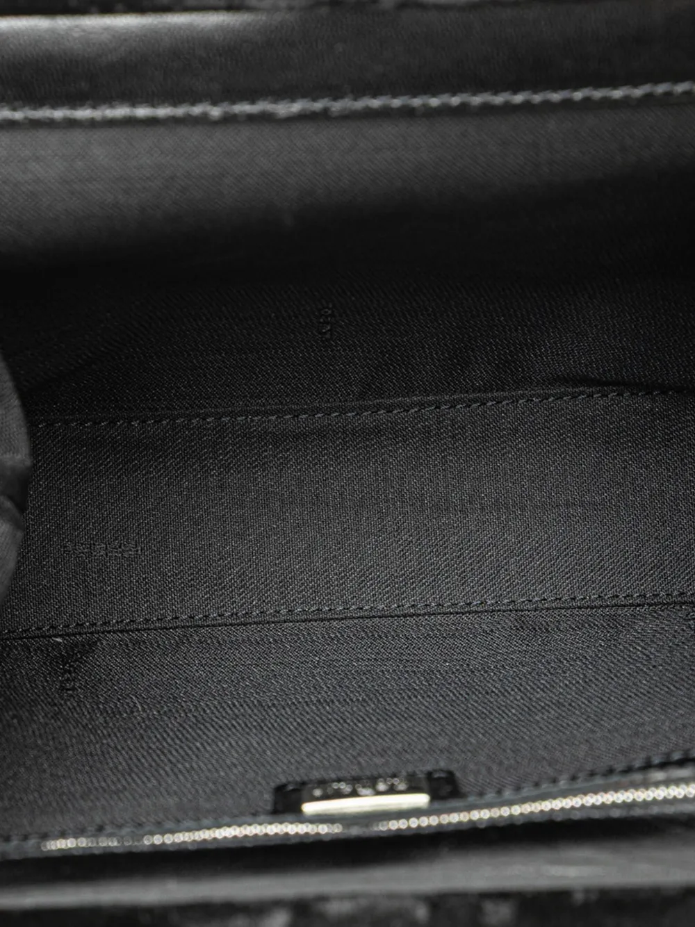 Pre-owned Fendi 20th Century Velvet Shoulder Bag In Black