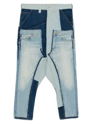 Junya Watanabe MAN パッチワーク ジーンズ | ブルー | FARFETCH JP