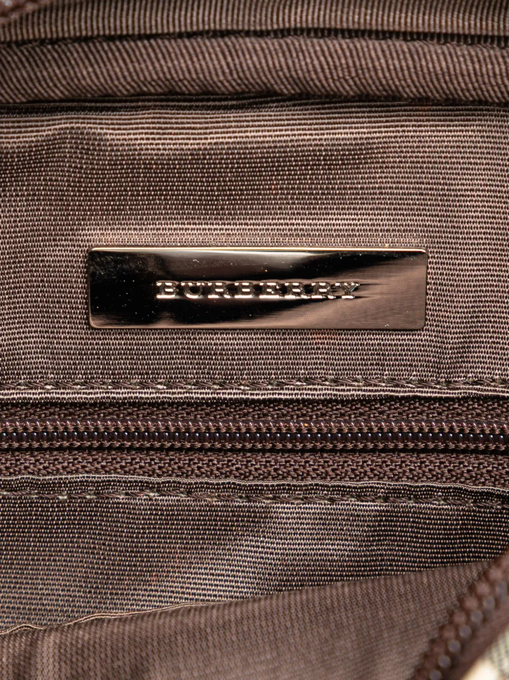 Pre-owned Burberry 2000-2017 House Check Canvas Crossbody Bag In Brown