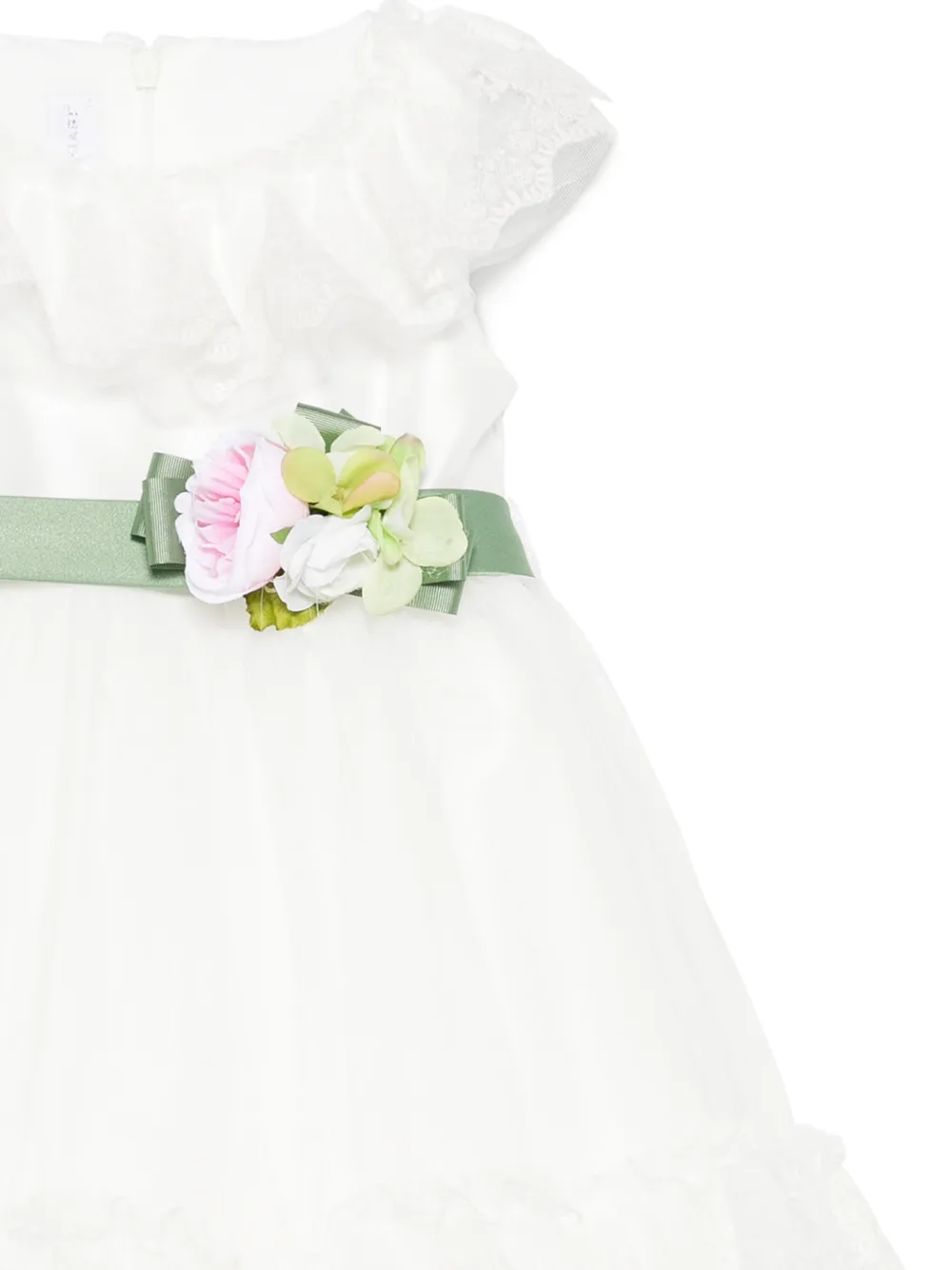 Colorichiari Jurk met bloemenpatch Wit