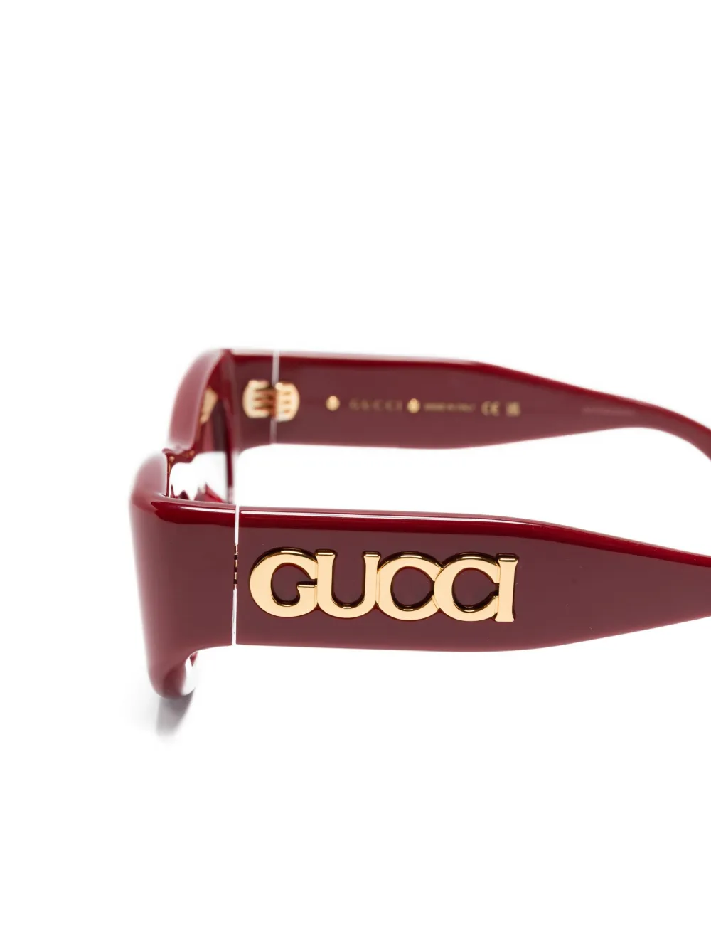 Gucci Eyewear logo-lettering sunglasses Rood